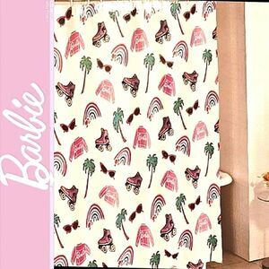 Barbie Malibu Barbie Logo Heavy Duty Fabric Shower Curtain